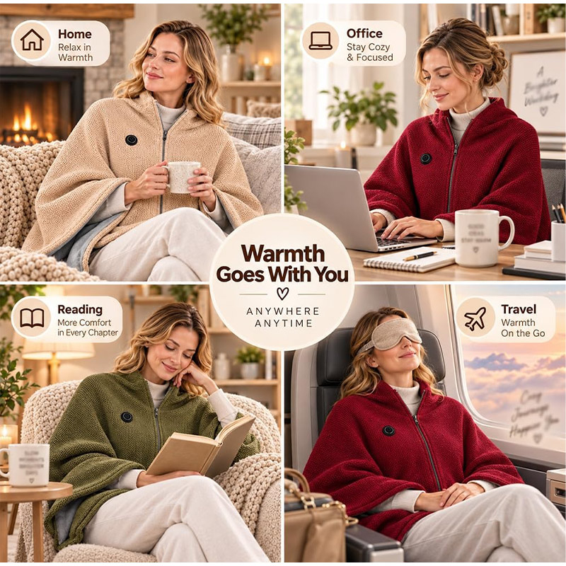 New Autumn Winter Warm Heated  - Woven Scarf Blanket recension och pris