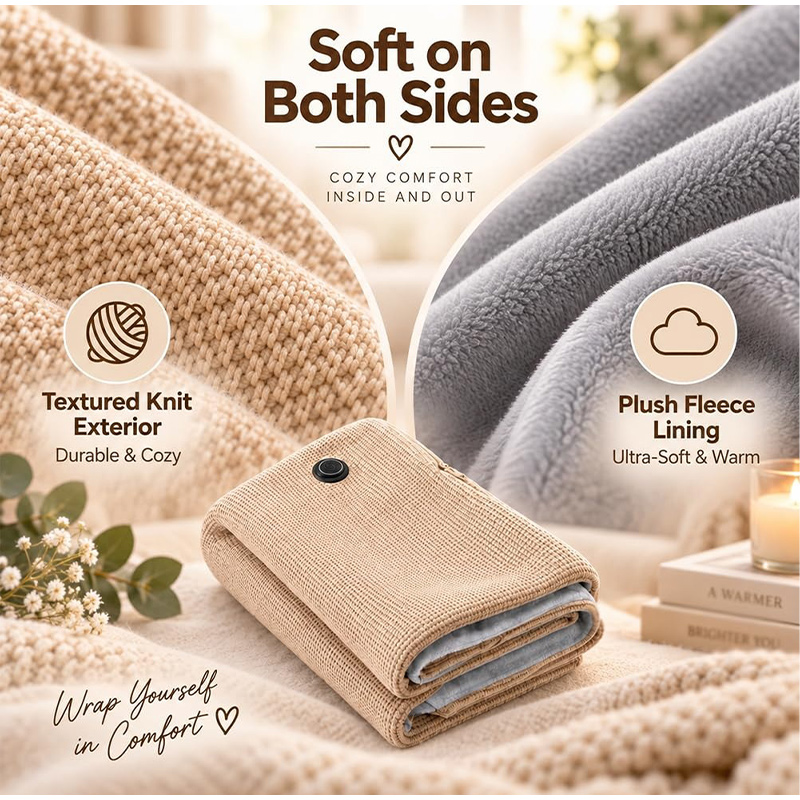 New Autumn Winter Warm Heated  - Woven Scarf Blanket recension och pris