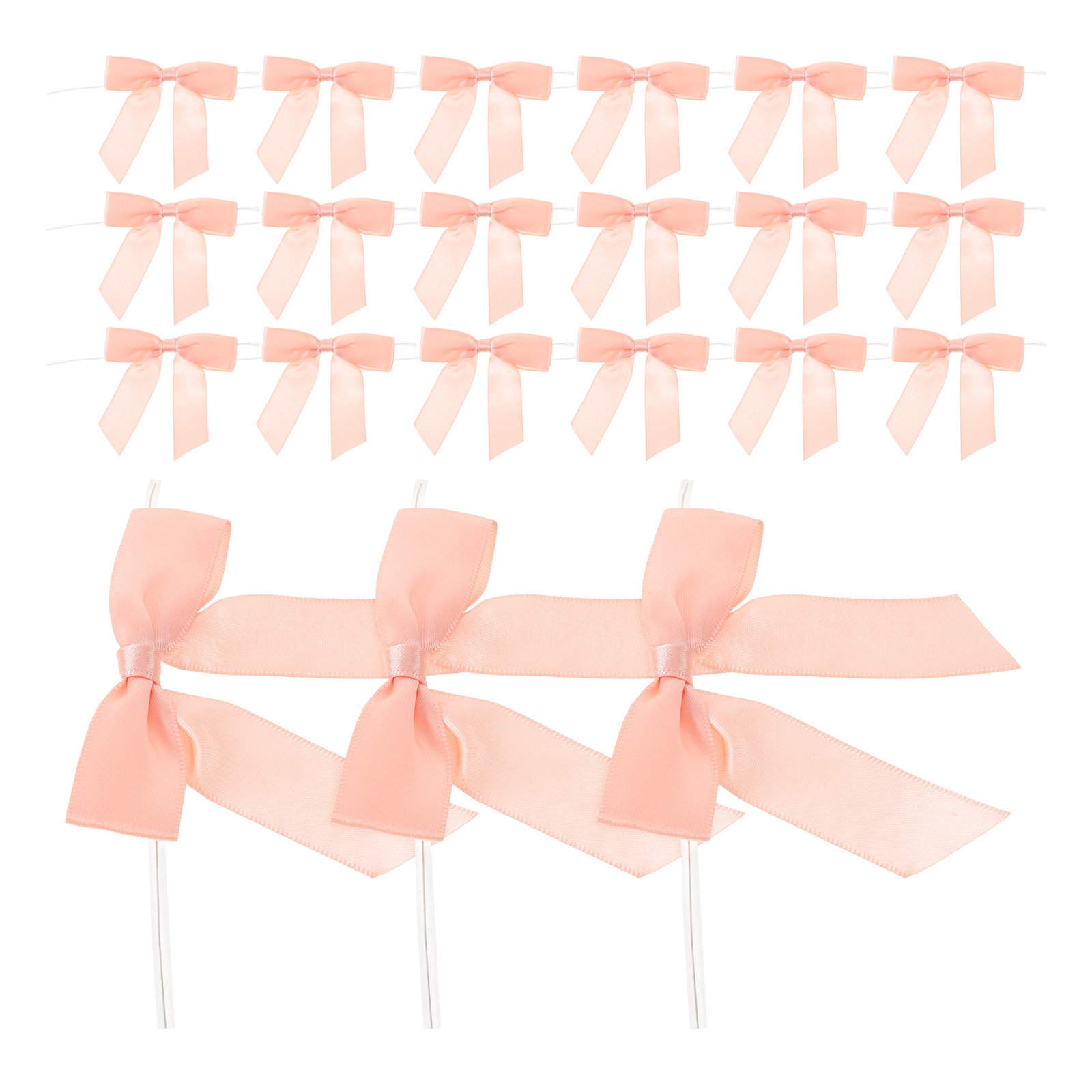 50Pcs Pink Mini Satin Bowknot  - Bow Tie Pre Tied recension och pris