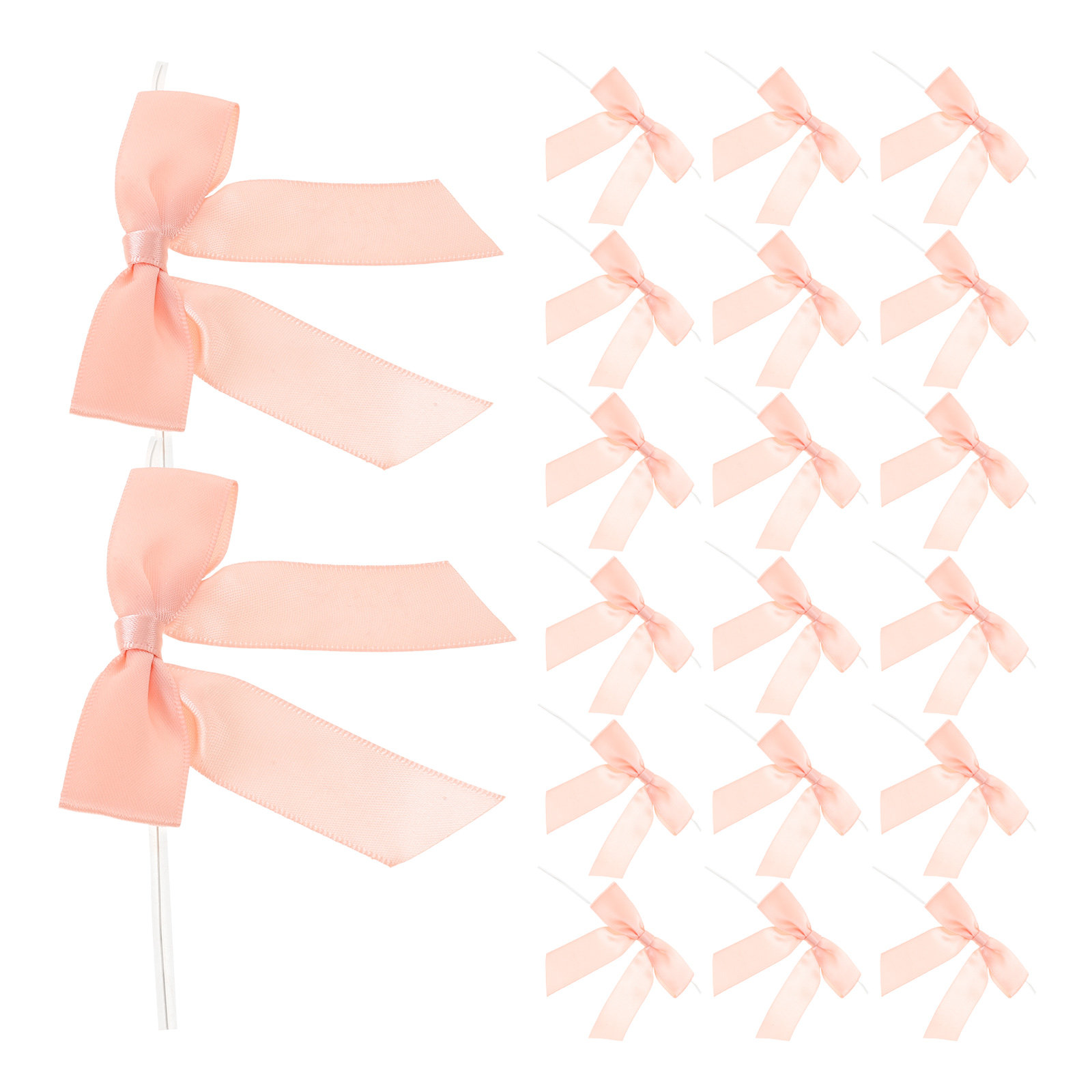 50Pcs Pink Mini Satin Bowknot  - Bow Tie Pre Tied recension och pris
