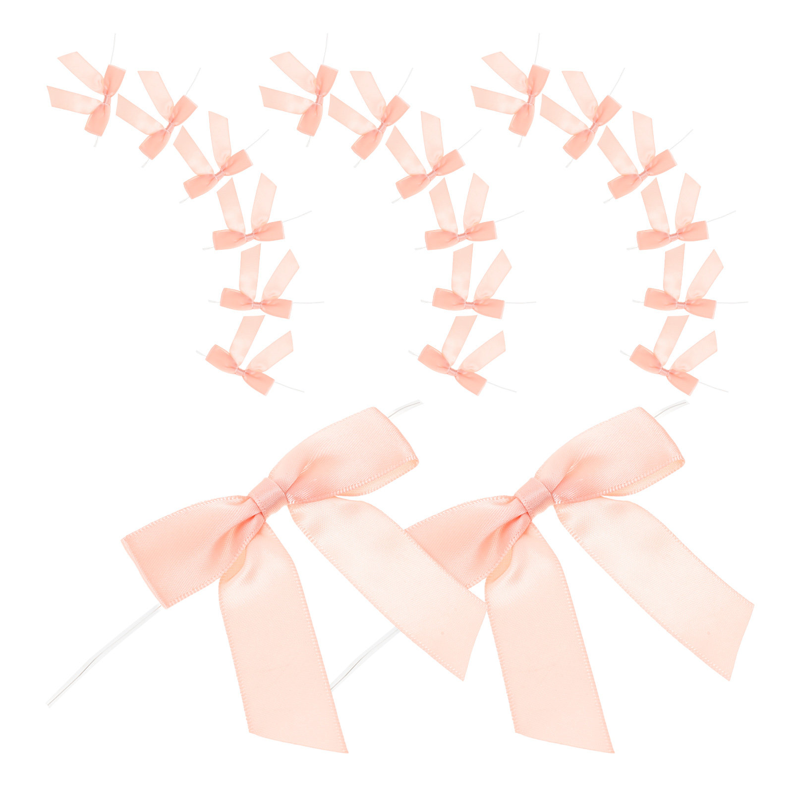 50Pcs Pink Mini Satin Bowknot  - Bow Tie Pre Tied recension och pris