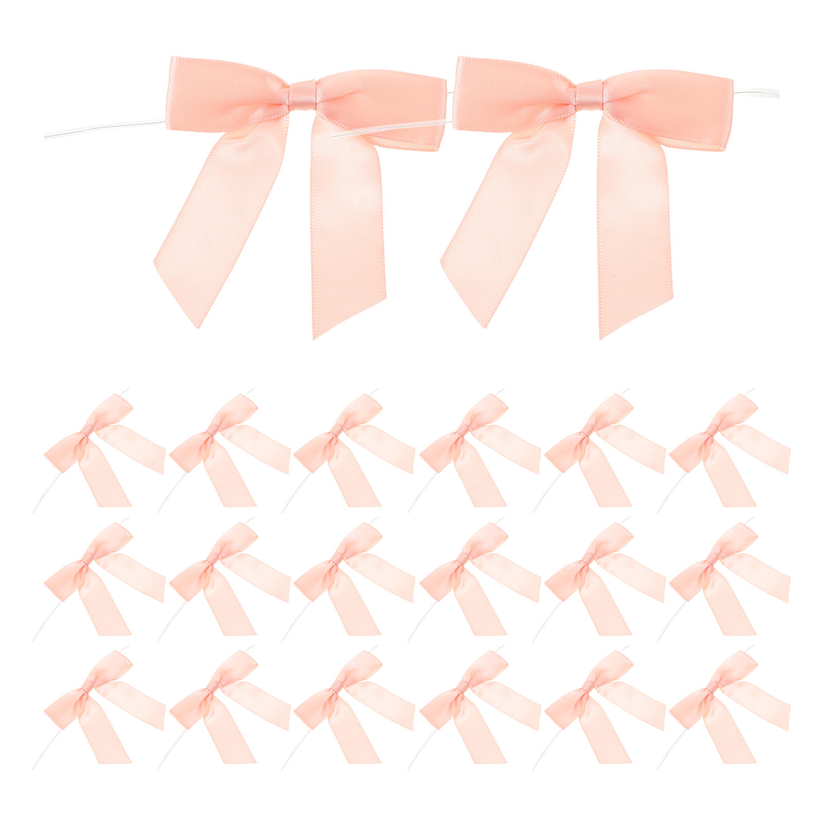 50Pcs Pink Mini Satin Bowknot  - Bow Tie Pre Tied recension och pris